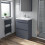 600mm Modern Bathroom Vanity Basin Soft Close Drawer Unit Toilet Gloss Grey 2