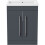 600mm Bathroom Modern Vanity Unit Basin Close Coupled Square Toilet Gloss Grey 4