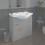 Bathroom WC Basin 850mm Compact Sink Single Tap Hole White BASIN ONLY 1