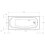 Bathroom 1700mm Single Ended Straight Bath Front End Panel 4mm Screen White 7