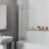 Bathroom 1700mm Single Ended Straight Bath Front End Panel 4mm Screen White 2