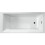 Bathroom 1600mm Single Ended Straight Bath 6mm Shower Screen Side End Panel 7