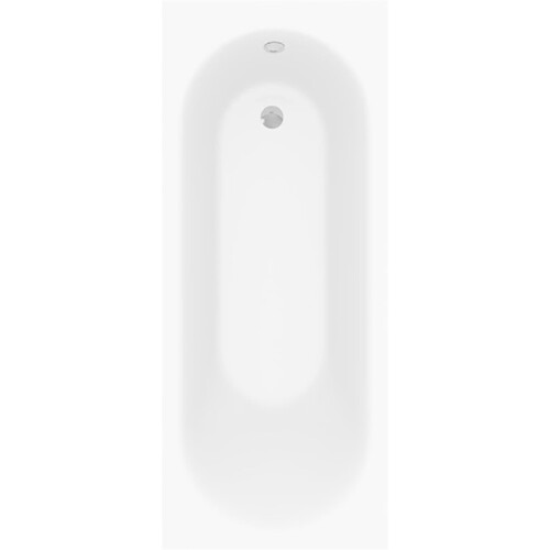 Bathroom 1700mm Single Ended Straight Bath Front End Panel 4mm Screen White 2