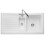Rangemaster Rangemaster Rustic Kitchen Sink 1.5 Bowl White Ceramic Inset Reversible Waste 2