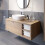 Bathroom Wall Hung Vanity Unit White Basin Cabinet Storage Drawer Shelf 1100mm 1