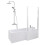 Bathroom L Shaped Shower Bath 1700mm RH Mixer Shower Screen Side End Panel White 1