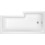 Bathroom L Shaped Shower Bath 1700mm RH Mixer Shower Screen Side Panel White 8