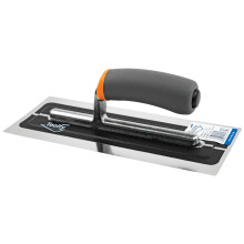 TOOLTY Ultra Flexible Finishing Stainless Steel Trowel with Soft Grip Handle 11 "