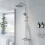 Bathroom L Shaped Shower Bath 1700mm RH Mixer Shower Screen Side End Panel White 3