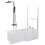 Bathroom L Shaped Shower Bath 1700mm RH Mixer Shower Screen Side Panel White 1