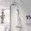 Bathroom L Shaped Shower Bath 1700mm RH Mixer Shower Screen Side Panel White 6