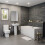 Modern Bathroom Double Ended 1800 x 800mm Curved Bath Side Panel Acrylic White 2