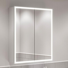 Modern Bathroom Mirror Cabinet IP44 Rated LED Illuminated Wall Mounted 800 x 700