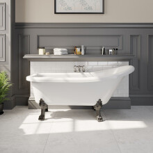 Freestanding 1550mm Traditional Roll Top Slipper Bath Tub Bathroom Dragon Feet