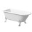 Freestanding 1500mm Traditional Roll Top Bath White Single Ended Legs Screen 7