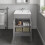 Traditional Bathroom Vanity Unit Sink Basin Close Coupled Square Toilet Grey 4