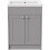 Traditional Bathroom Vanity Unit Sink Basin Close Coupled Square Toilet Grey 5
