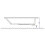 Bathroom 1700mm Curved Single Ended Straight Bath Tub Front Panel Acrylic White 6