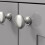 Traditional Bathroom Vanity Unit Sink Basin Close Coupled Square Toilet Grey 6