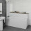 Bathroom 1700mm Curved Single Ended Straight Bath Tub Front Panel Acrylic White 1