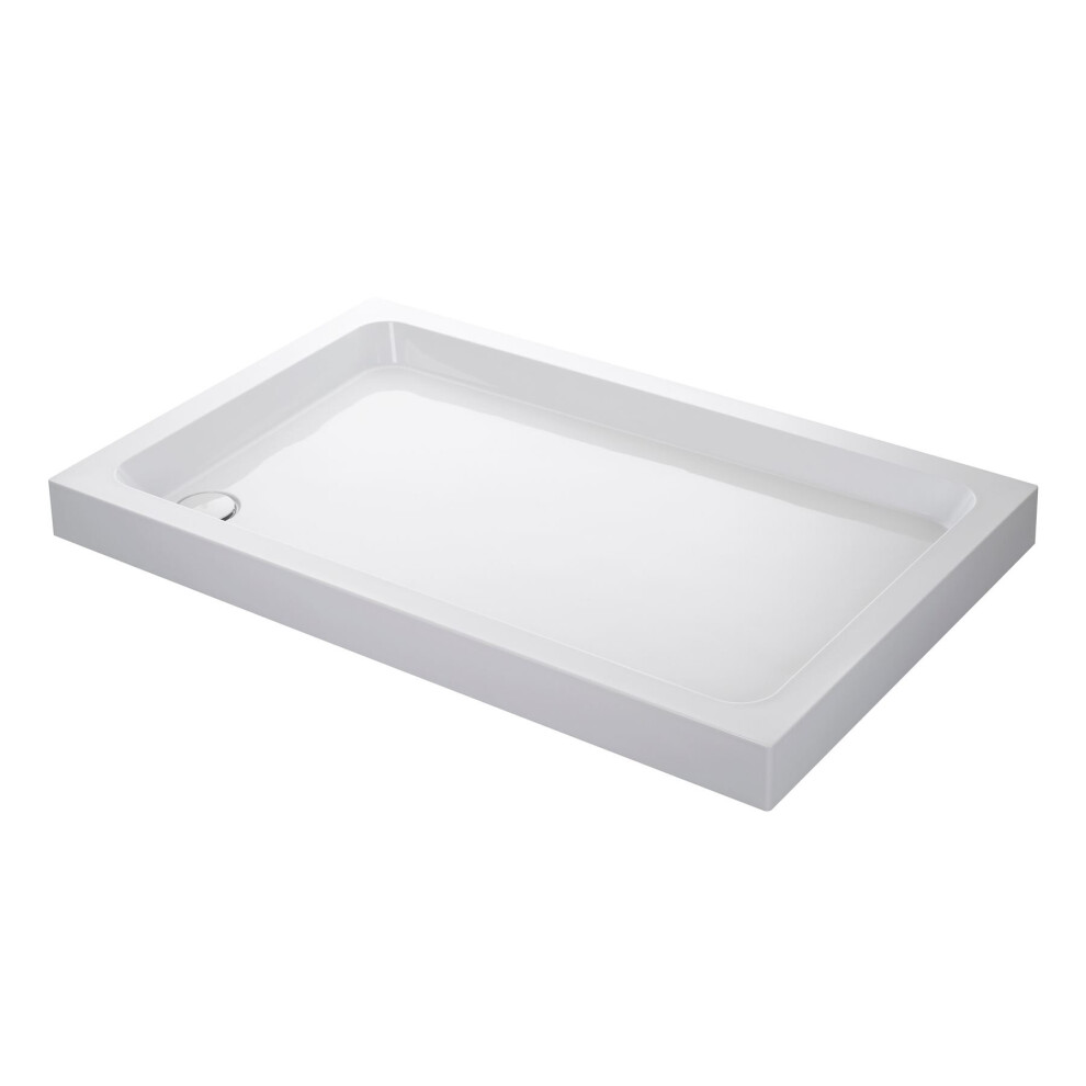 Mira Flight Shower Tray Rectangular Deep Profile Stone Resin Waste 1200 x 800mm