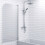 Freestanding 1500mm Traditional Roll Top Bath White Single Ended Legs Screen 5