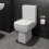 Traditional Bathroom Vanity Unit Sink Basin Close Coupled Square Toilet Grey 3