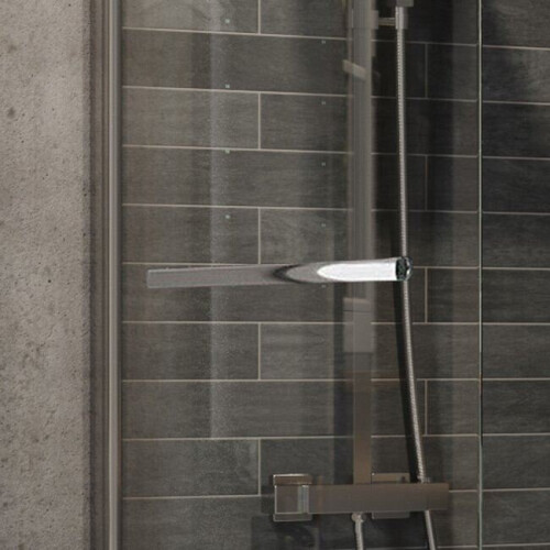 P Shaped RH Bathroom Suite Showerbath Screen 1700mm Bath Side Panel Acrylic Rail 2