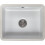 Reginox Mataro Kitchen Sink Large Single 1.0 Bowl Undermount White Ceramic Waste 4