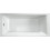 Bathroom 1700mm Single Ended Straight Bath 6mm Shower Screen Front Panel White 8