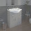 Bathroom WC Basin 750mm Compact Sink Single Tap Hole White BASIN ONLY 1