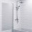 Bathroom 1700mm Single Ended Straight Bath 6mm Shower Screen Front Panel White 5