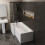 Modern L Shaped Shower Bath Left Hand Front Panel Bathroom Tub 1700mm Acrylic 1