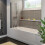 Bathroom 1700mm Single Ended Straight Bath 6mm Shower Screen Front Panel White 1