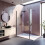 Wet Room Screen 1200mm Walk In Enclosure 8mm Glass Frameless Return Panel Black 1