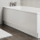 Bathroom 1700mm Single Ended Straight Bath 6mm Shower Screen Front Panel White 2