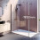 Wet Room Screen 1200mm Walk In Enclosure 8mm Glass Frameless Return Panel Black 3