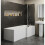 Modern L Shaped Shower Bath Right Hand Front Panel Bathroom Tub 1700mm Acrylic 3