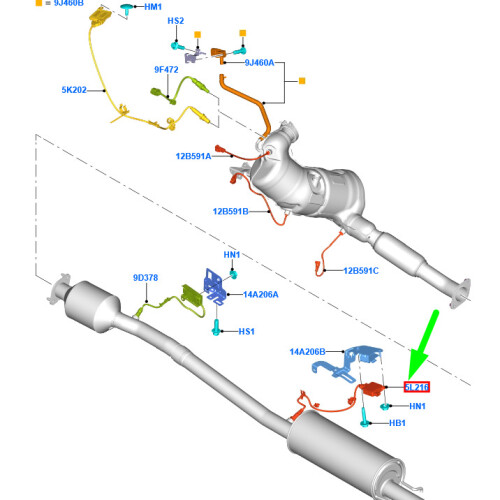 FORD TRANSIT MK4 Exhaust System Sensor Assy 2361236 JK21-5L239-AC NEW ...
