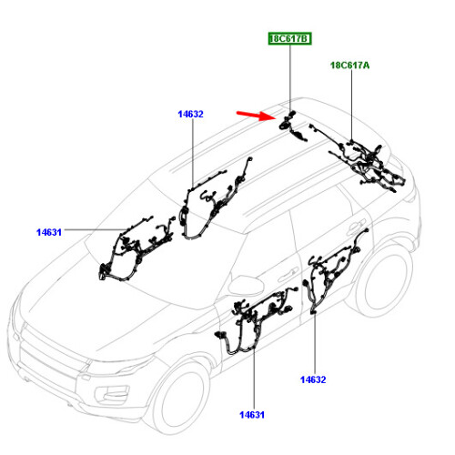 Land Rover Evoque L538 Tailgate Wiring Lr097374 New Genuine on OnBuy