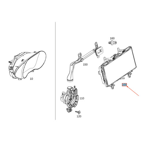 MERCEDESBENZ GLC X253 Instrument Cluster Control Unit A2059004447 NEW