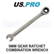US PRO Tools 9mm Ratchet Spanner Wrench 72 Teeth Open & Ring End Wrench 3570