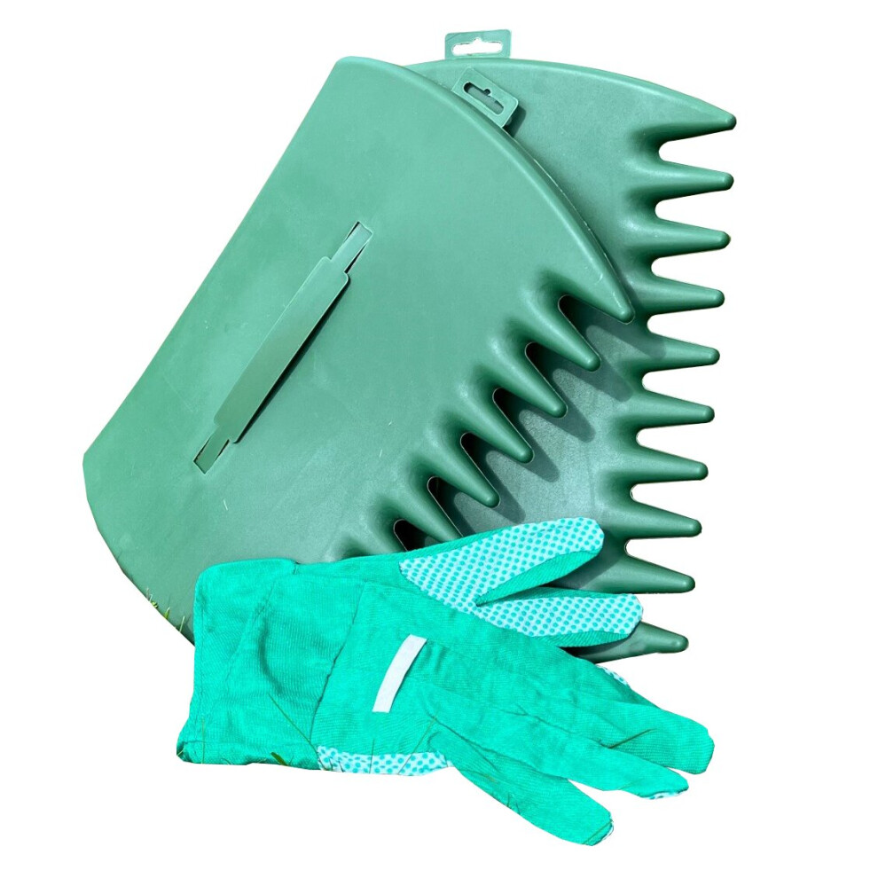 Garden Leaf Grabber Scoops & Gloves Set