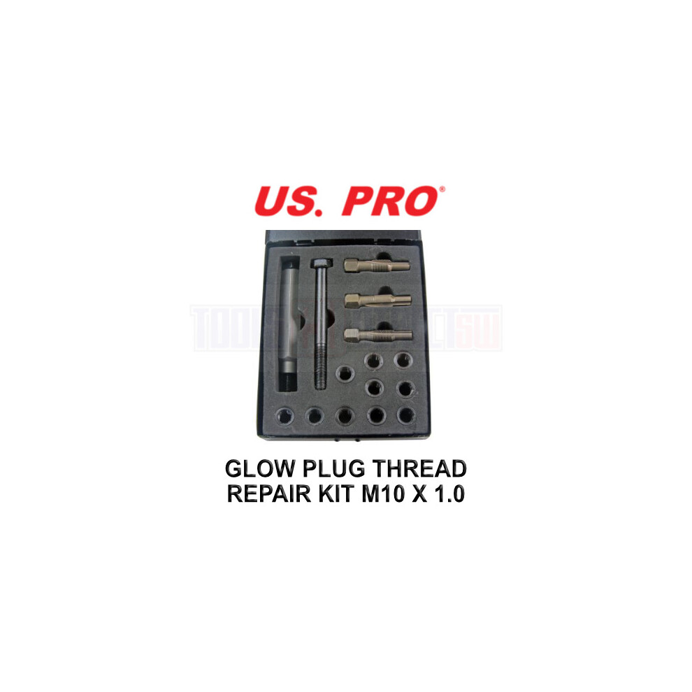 US PRO Tools Glow Plug Thread Repair Kit M10 X 1.0 - 5857