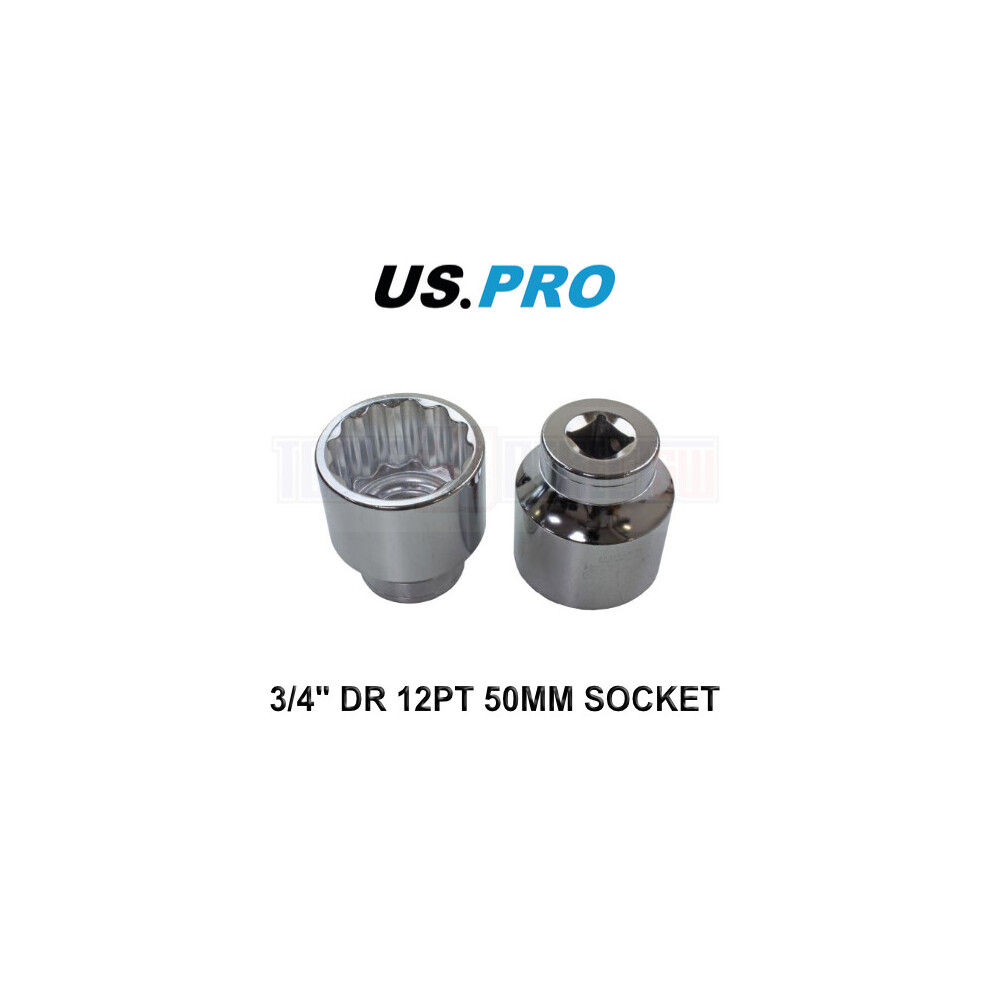 Us Pro Tools 3/4" Dr 12Pt 50Mm Socket Ideal For Hub Nut Ford Transit X 1 3451