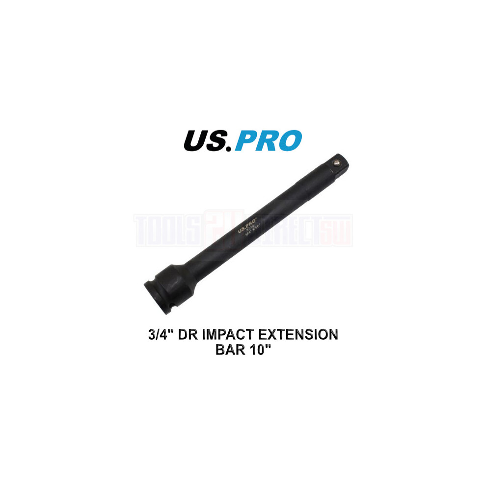 Us Pro Tools 3/4" Dr Impact Extension Bar 10" / 250Mm 3728