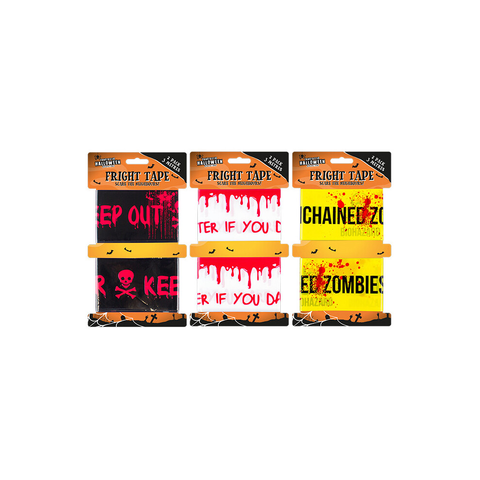 18M Halloween Caution Fright Tape Bundle Warning Banner Party