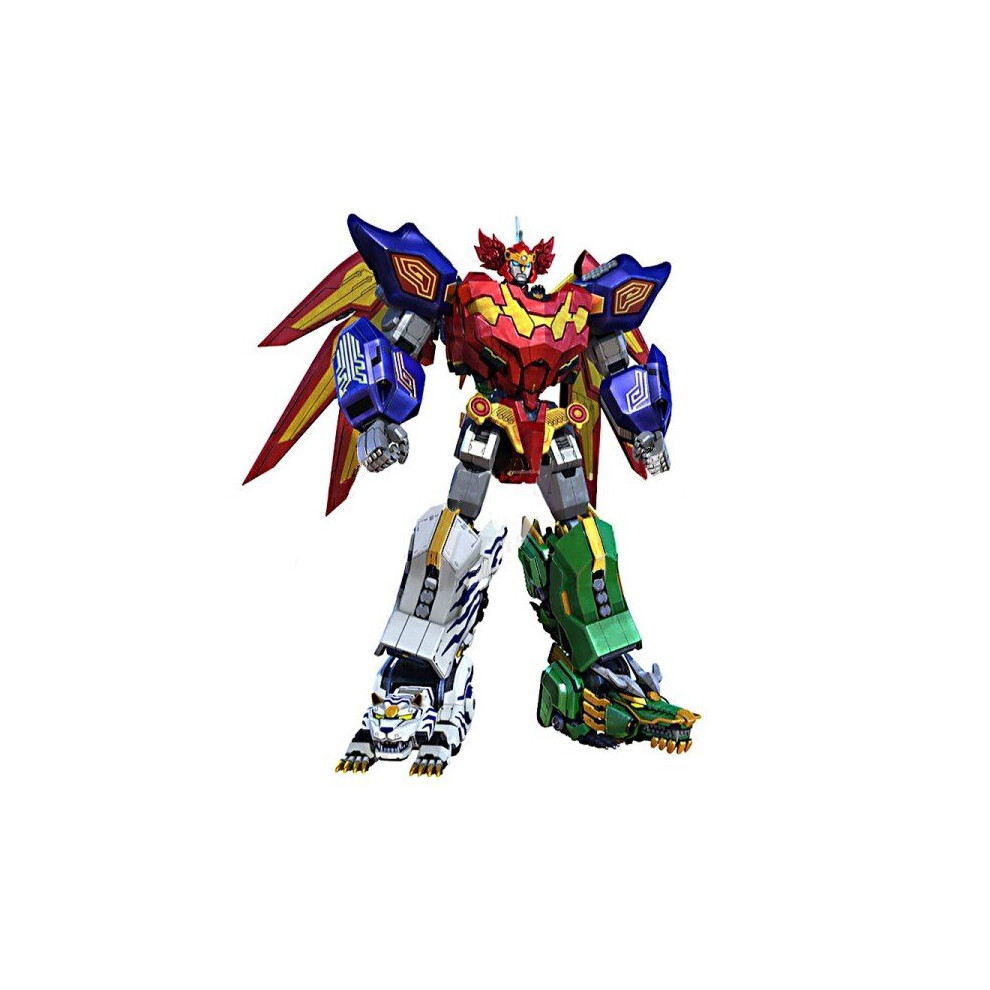5 in 1 Assembly Dinozords Transformation Ranger Megazord Robot Action Figures Children Toys 