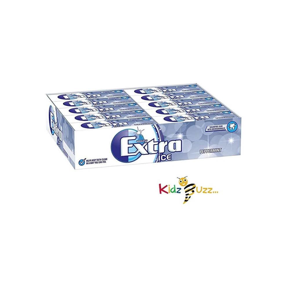 WRIGLEY'S EXTRA Chewing Gum (60 Single Packs) Ice Peppermint