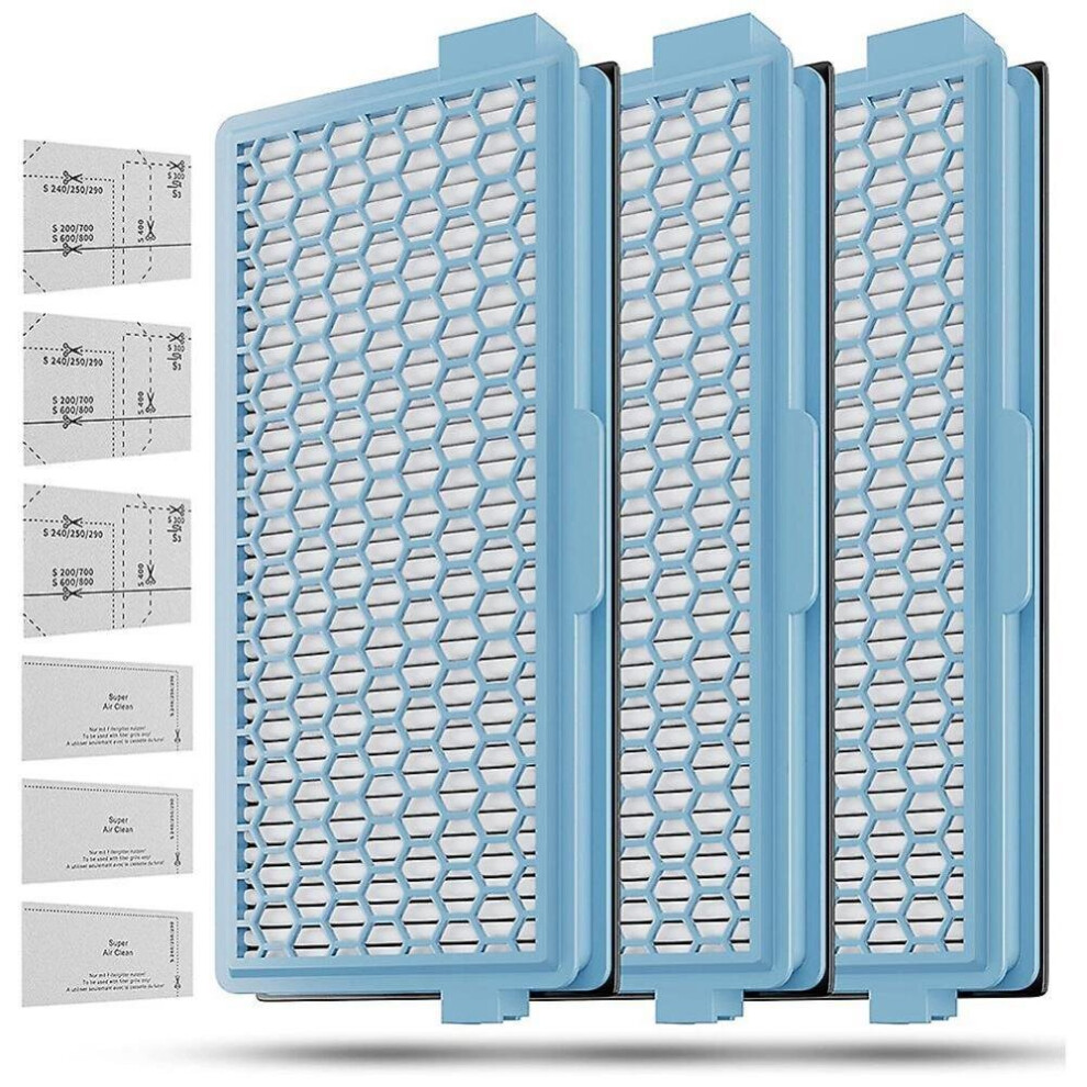 3x Hepa Filters For Miele Vacuum Cleaner Part Compact C1-c2